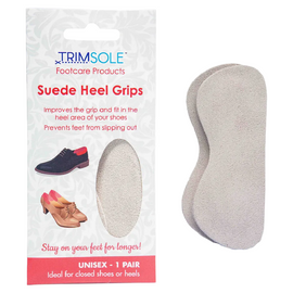Trimsole Suede Heel Grips Cushioned Non Slip Shoe Inserts Unisex
