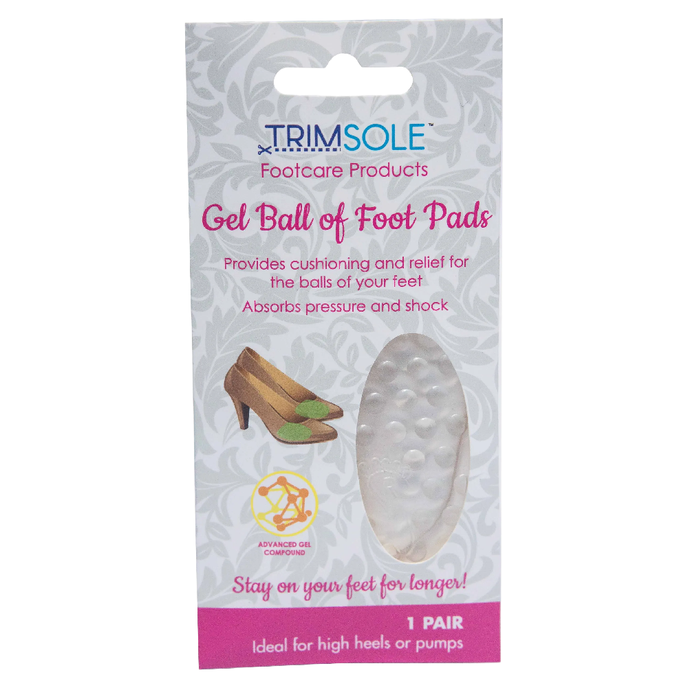 Trimsole Gel Ball of Foot Pads Cushioned Anti Slip Inserts 1 Pair