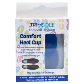 Trimsole Gel Comfort Heel Cup Mens Cushion Inserts Shock Absorbing