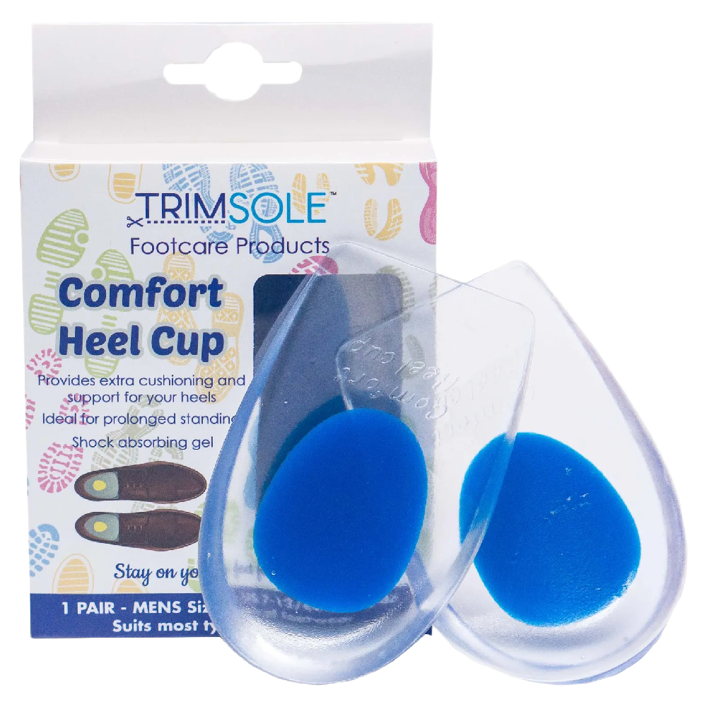 Trimsole Gel Comfort Heel Cup Mens Cushion Inserts Shock Absorbing