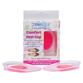 Trimsole Gel Comfort Heel Cup Womens Cushion Inserts Shock Absorbing