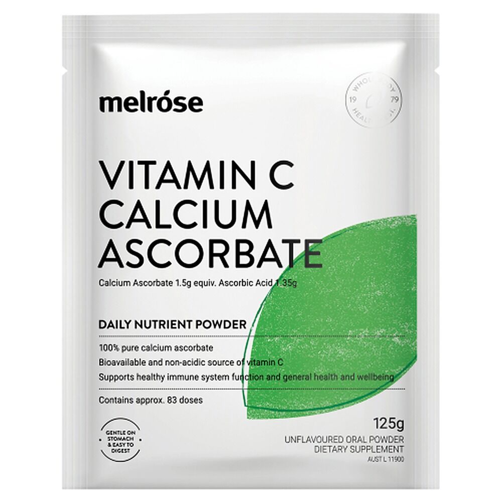 Melrose Health Vitamin C Calcium Ascorbate Powder 125g x 8