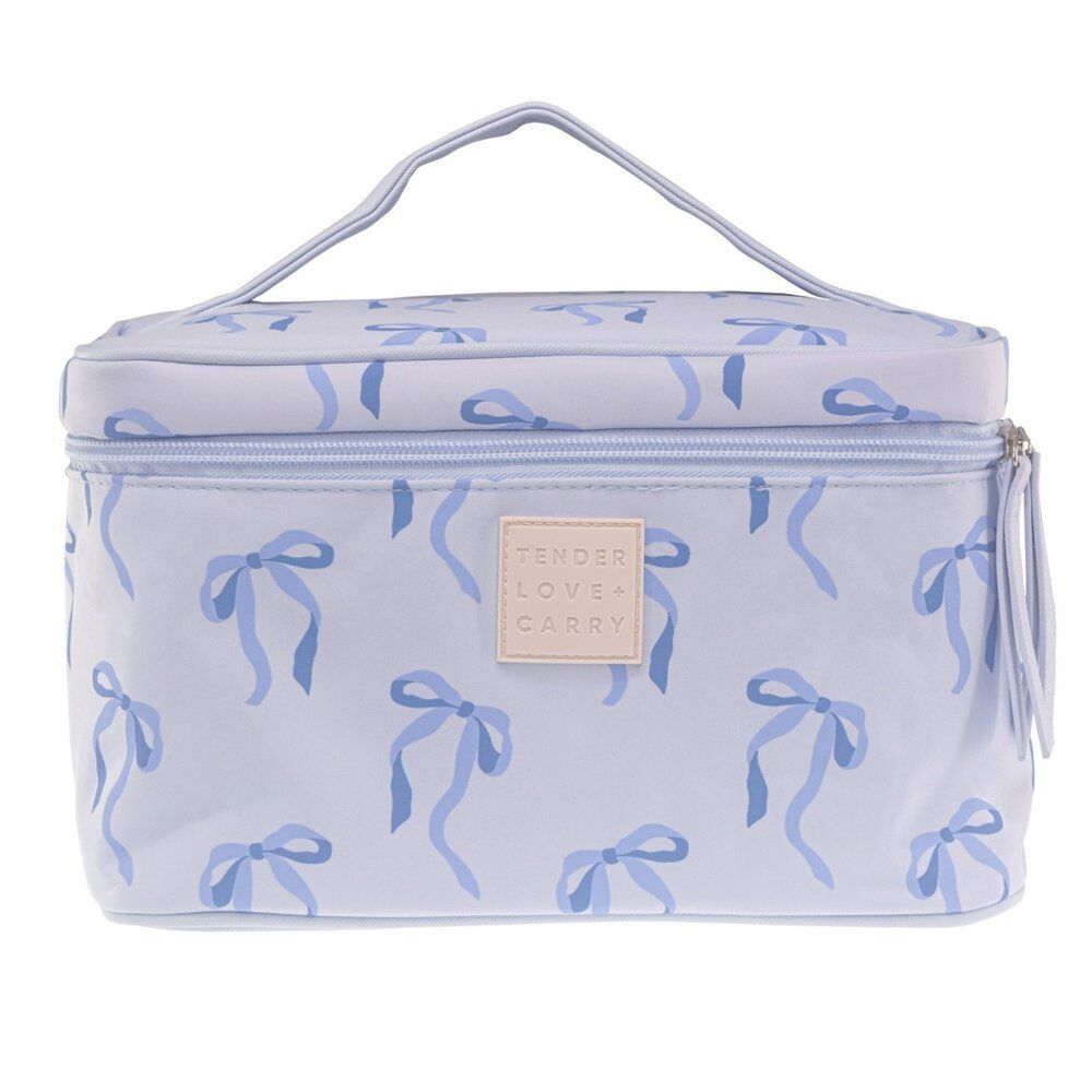 Tender Love + Carry Blue Bow Travel Vanity Case 28 x 19 x 10 cm Pack of 3