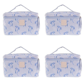 Tender Love + Carry Blue Bow Travel Vanity Case 28 x 19 x 10 cm Pack of 4