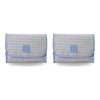 Tender Love + Carry Blue Cream Houndstooth Roll-Up Toiletry Bag 25 x 18 x 8 cm Pack of 2