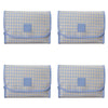 Tender Love + Carry Blue Cream Houndstooth Roll-Up Toiletry Bag 25 x 18 x 8 cm Pack of 4