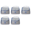 Tender Love + Carry Blue Cream Houndstooth Weekender Wash Bag 26 x 18 x 10 cm Pack of 5