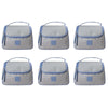 Tender Love + Carry Blue Cream Houndstooth Weekender Wash Bag 26 x 18 x 10 cm Pack of 6