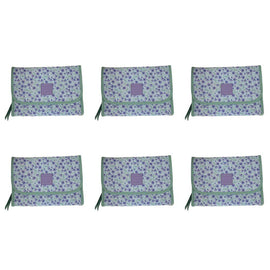 Tender Love + Carry Lavender Daisy Crush Roll-Up Toiletry Bag 25 x 18 x 8 cm Pack of 6