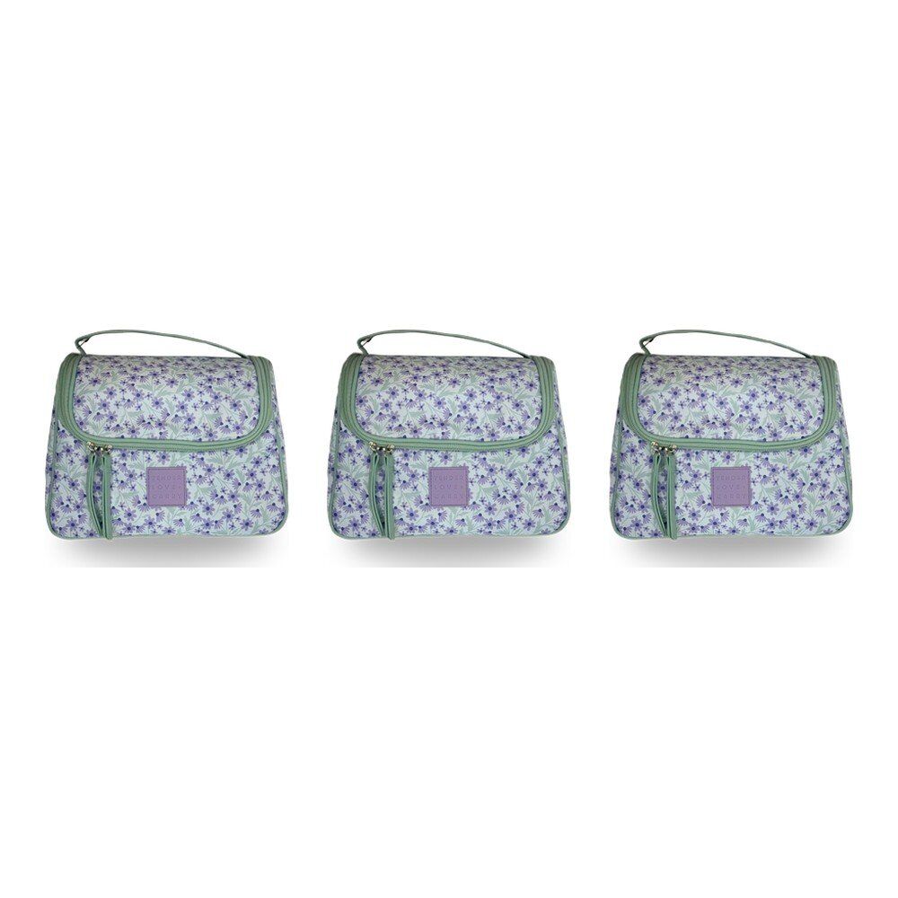 Tender Love + Carry Lavender Daisy Crush Weekender Wash Bag 28 x 19 x 10 cm Pack of 3