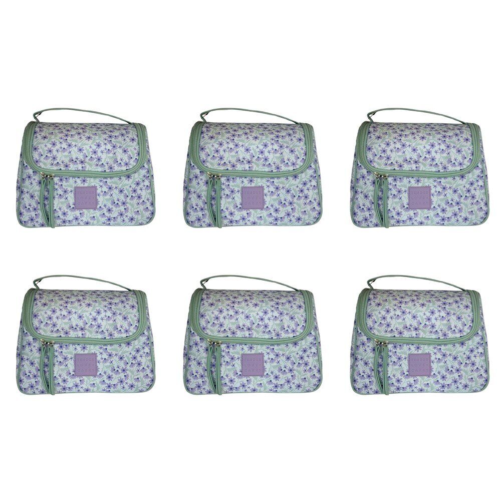 Tender Love + Carry Lavender Daisy Crush Weekender Wash Bag 28 x 19 x 10 cm Pack of 6