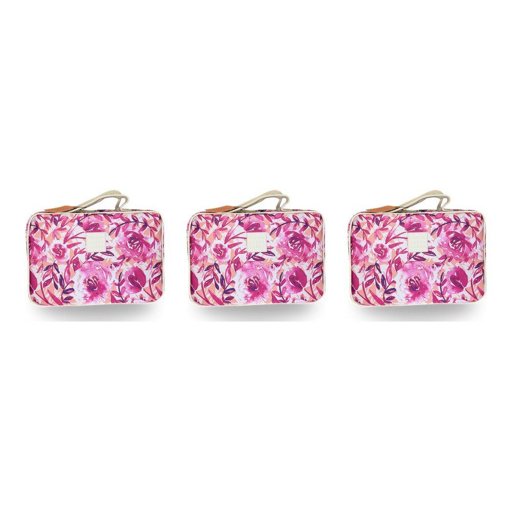 Tender Love + Carry Magenta Watercolour Hanging Wash Bag 28 x 19 x 10 cm Pack of 3
