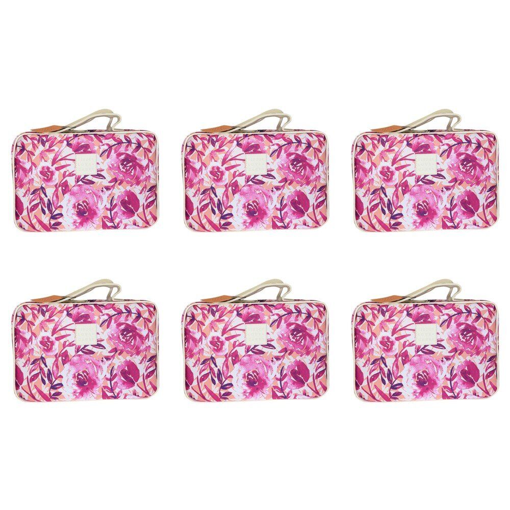 Tender Love + Carry Magenta Watercolour Hanging Wash Bag 28 x 19 x 10 cm Pack of 6