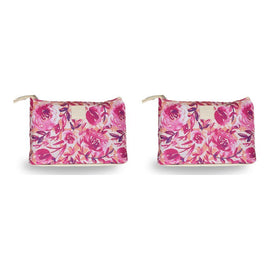 Tender Love + Carry Magenta Watercolour Holdall Wash Bag 25 x 18 x 8 cm Pack of 2