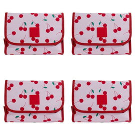 Tender Love + Carry Pink Cherry Bomb Roll-Up Toiletry Bag 26 x 20 x 10 cm Pack of 4