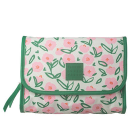 Tender Love + Carry Pink Flower Market Roll-Up Toiletry Bag 25 x 18 x 8 cm