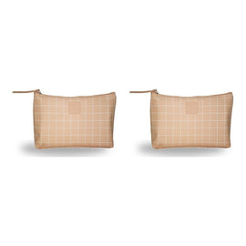 Tender Love + Carry Pink Grid Holdall Wash Bag 26 x 20 x 10 cm Pack of 2