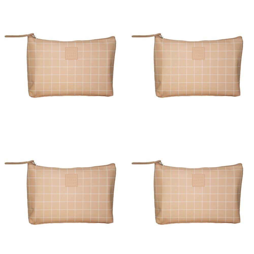 Tender Love + Carry Pink Grid Holdall Wash Bag 26 x 20 x 10 cm Pack of 4