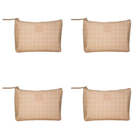 Tender Love + Carry Pink Grid Holdall Wash Bag 26 x 20 x 10 cm Pack of 4