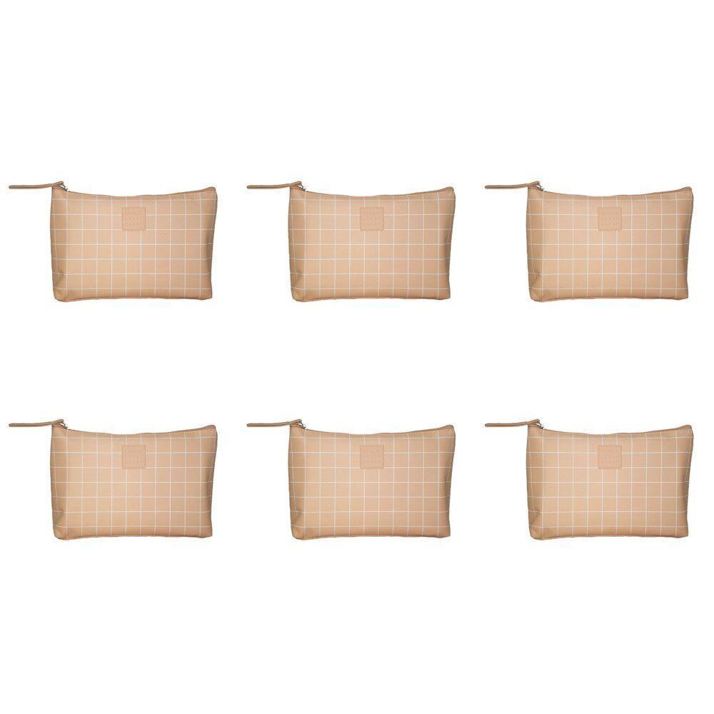 Tender Love + Carry Pink Grid Holdall Wash Bag 26 x 20 x 10 cm Pack of 6