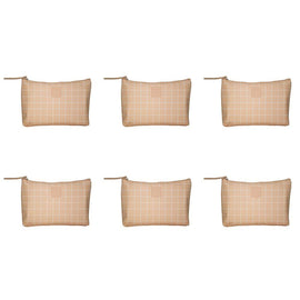 Tender Love + Carry Pink Grid Holdall Wash Bag 26 x 20 x 10 cm Pack of 6