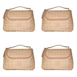 Tender Love + Carry Pink Grid Weekender Wash Bag 26 x 18 x 10 cm Pack of 4