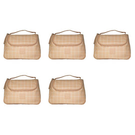 Tender Love + Carry Pink Grid Weekender Wash Bag 26 x 18 x 10 cm Pack of 5