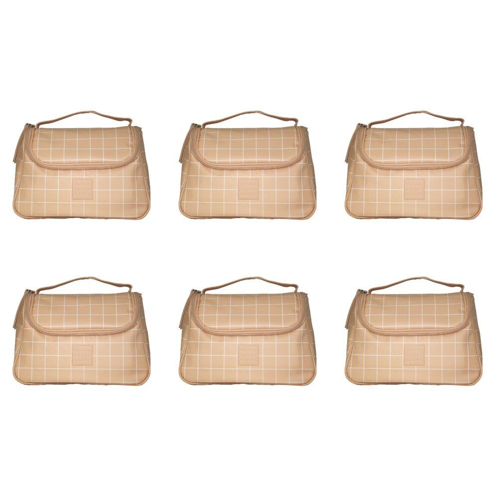 Tender Love + Carry Pink Grid Weekender Wash Bag 26 x 18 x 10 cm Pack of 6