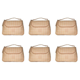 Tender Love + Carry Pink Grid Weekender Wash Bag 26 x 18 x 10 cm Pack of 6