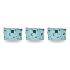Tender Love + Carry Teal Mushroom Daisy Holdall Wash Bag 28 x 19 x 10 cm Pack of 3