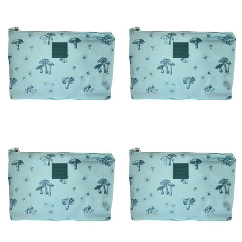 Tender Love + Carry Teal Mushroom Daisy Holdall Wash Bag 28 x 19 x 10 cm Pack of 4