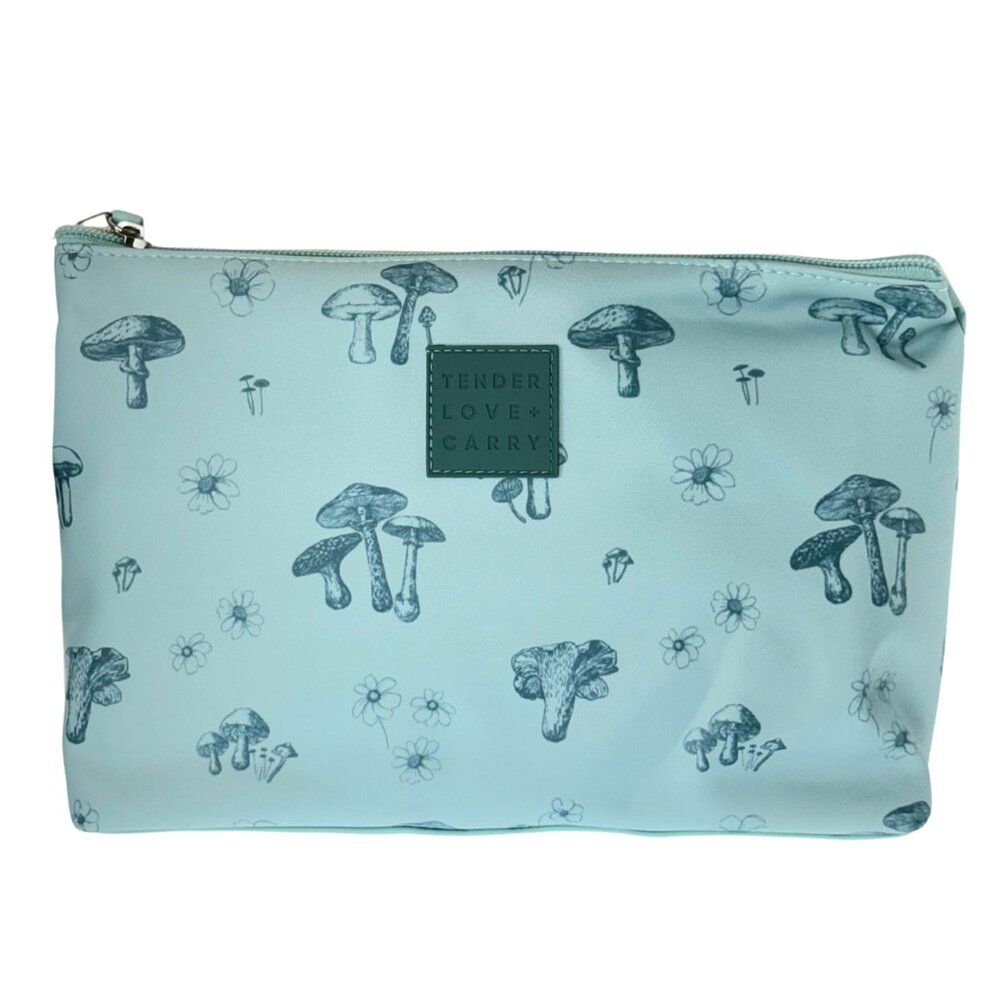 Tender Love + Carry Teal Mushroom Daisy Holdall Wash Bag 28 x 19 x 10 cm Pack of 5