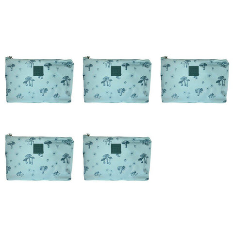 Tender Love + Carry Teal Mushroom Daisy Holdall Wash Bag 28 x 19 x 10 cm Pack of 5