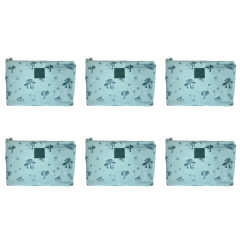 Tender Love + Carry Teal Mushroom Daisy Holdall Wash Bag 28 x 19 x 10 cm Pack of 6