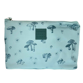 Tender Love + Carry Teal Mushroom Daisy Holdall Wash Bag 28 x 19 x 10 cm