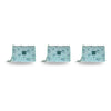 Tender Love + Carry Teal Mushroom Daisy Roll-Up Toiletry Bag 25 x 18 x 8 cm Pack of 3