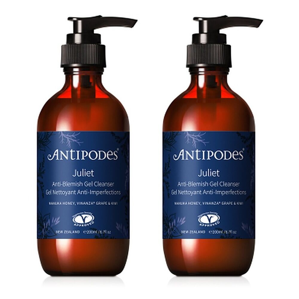 Antipodes Juliet Anti-Blemish Gel Cleanser 200mL Pack of 2