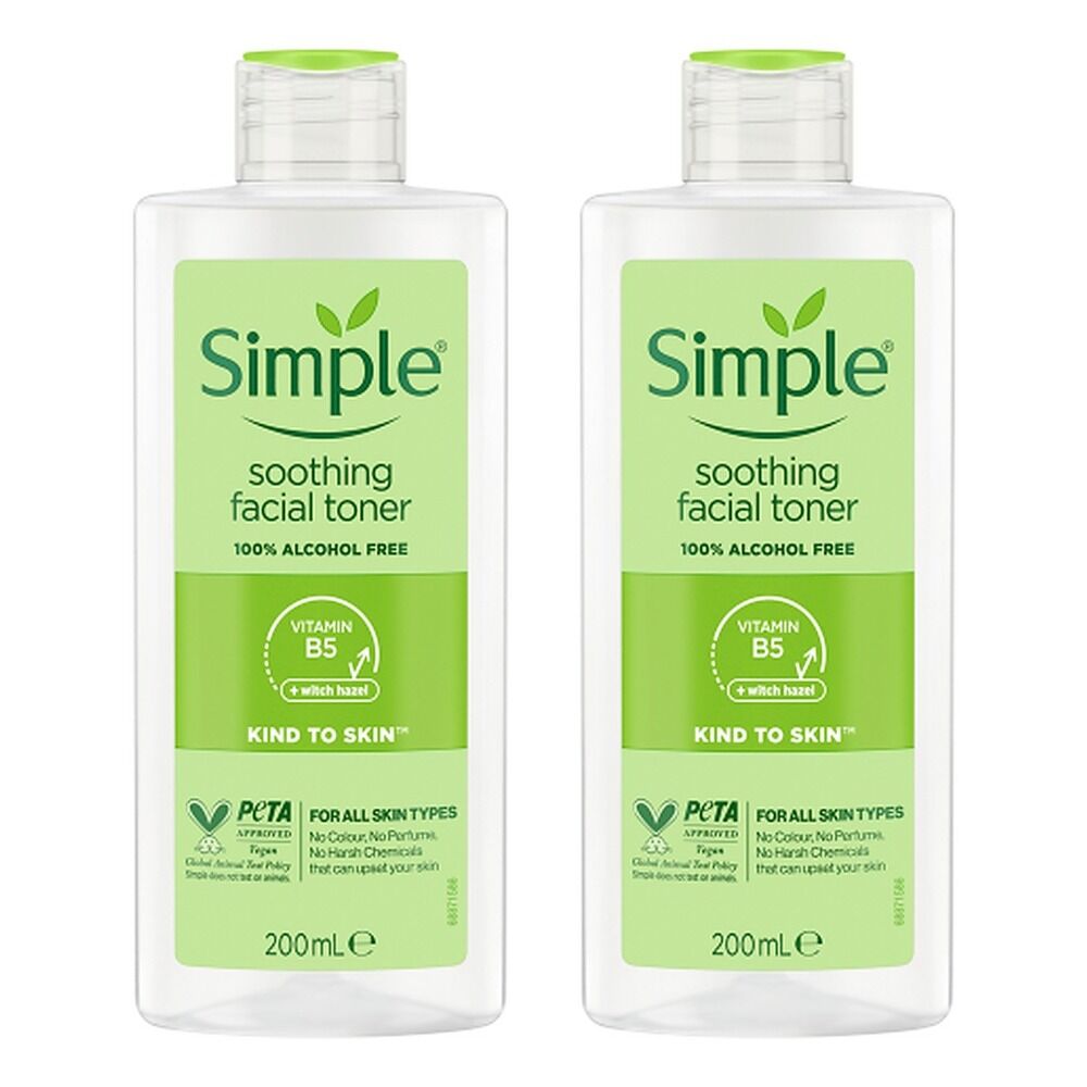 Simple Kind To Skin Soothing Facial Toner 200mL Pack of 2