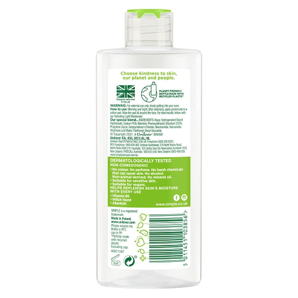 Simple Kind To Skin Soothing Facial Toner 200mL