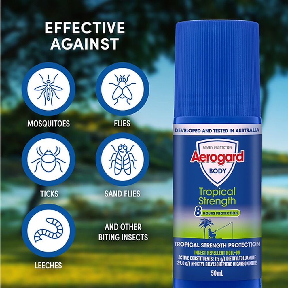 Aerogard Tropical Strength Insect Repellent Roll On 50mL