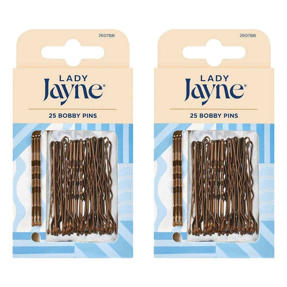 Lady Jayne Brown Bobby Pins 25 Pack Bundle of 2