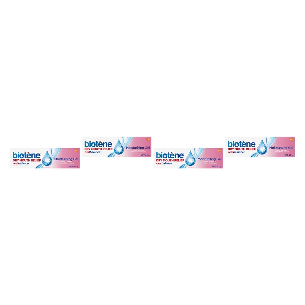 Biotene Oral Balance Dry Mouth Moisturising Gel 42g Pack of 4