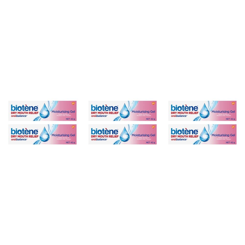 Biotene Oral Balance Dry Mouth Moisturising Gel 42g Pack of 6