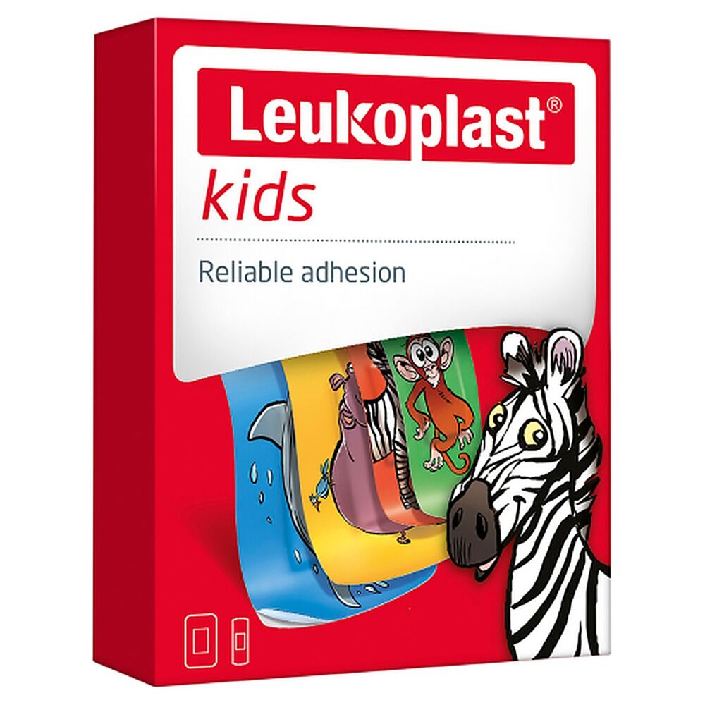 Leuko Leukoplast Kids First Aid Dressings Animal Motifs 12 Pack