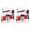 Energizer Max 9V Alkaline Battery Pack of 2