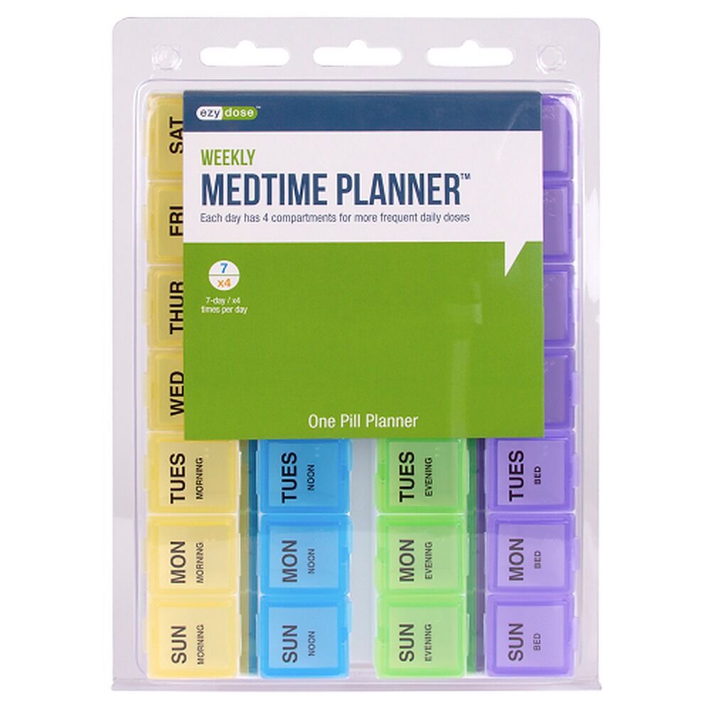Ezy Dose Weekly Four Times A Day Medtime Planner