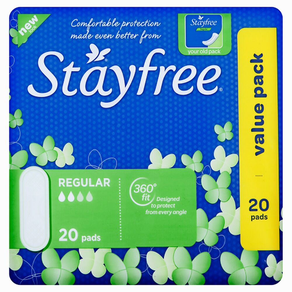 Stayfree Regular Sanitary Pads 20 Pack x 6