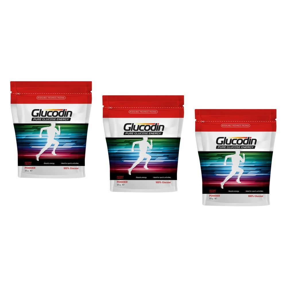 Glucodin Pure Glucose Energy Powder 325g Pack of 3