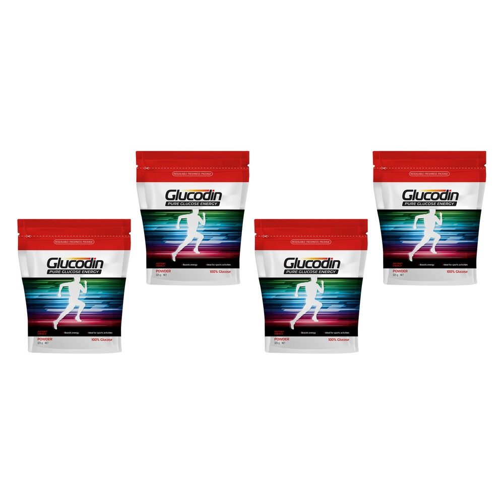 Glucodin Pure Glucose Energy Powder 325g Pack of 4