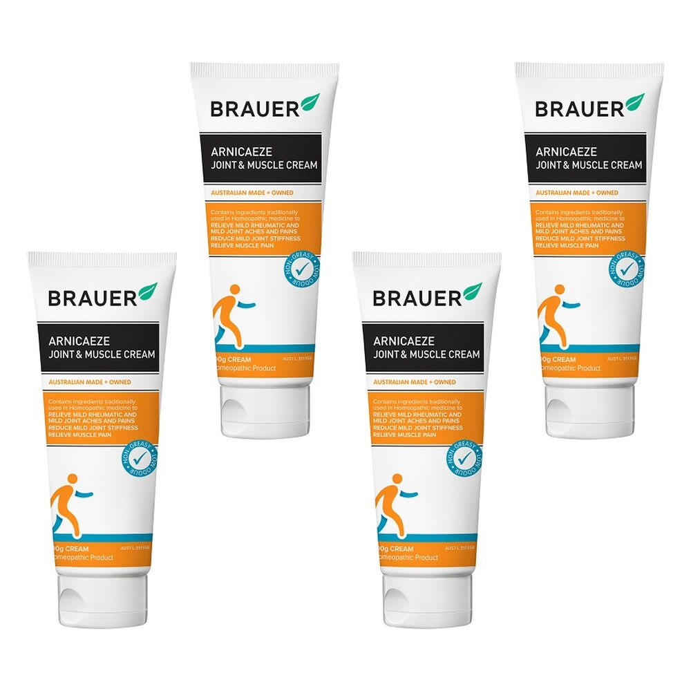 Brauer Arnicaeze Joint & Muscle Cream, 100g Pack of 4